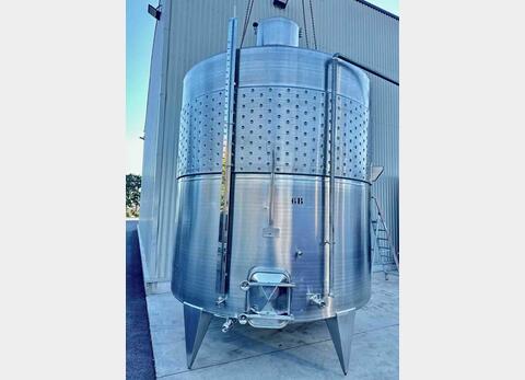 Cuve inox thermorégulée - Fond conique sur pieds