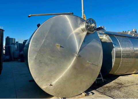 Cuve inox thermorégulée - Fond conique sur pieds