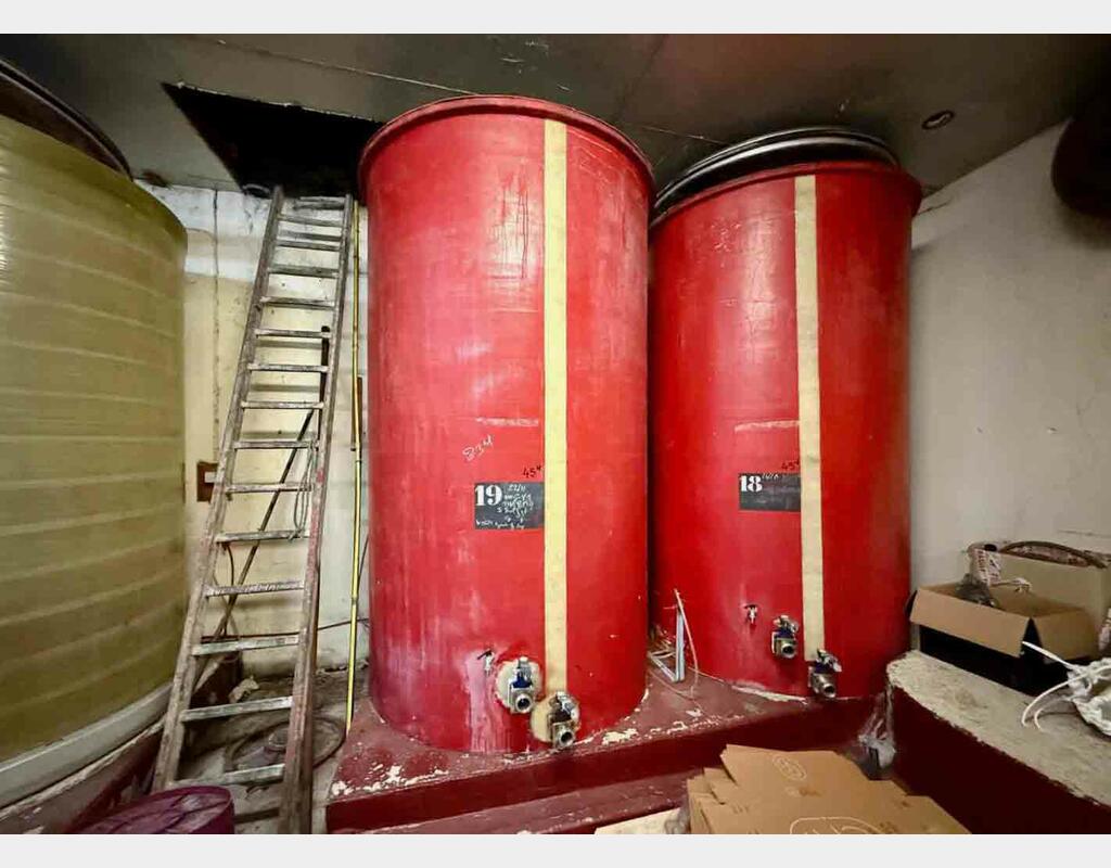 Fibreglass tank - Floating lid - Flat bottom