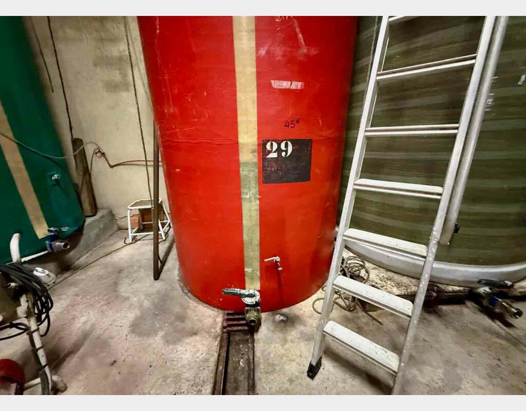 Fibreglass tank - Floating lid - Flat bottom