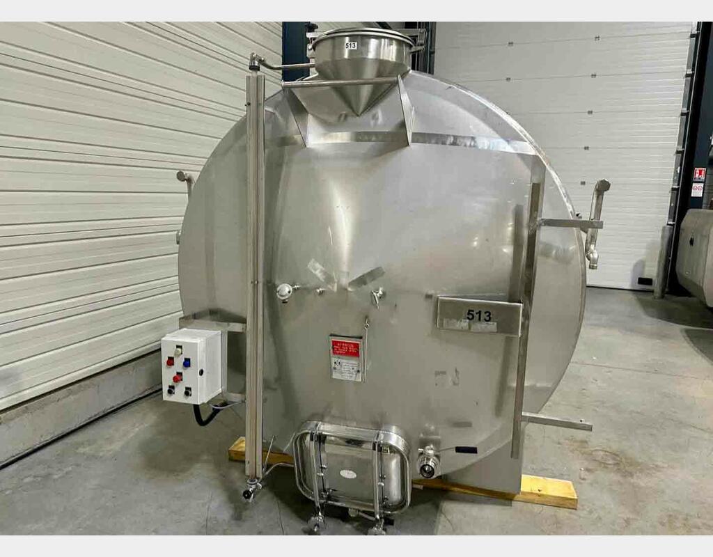 Cuve inox de vinification ROTOMATIC - Horizontale sur pieds