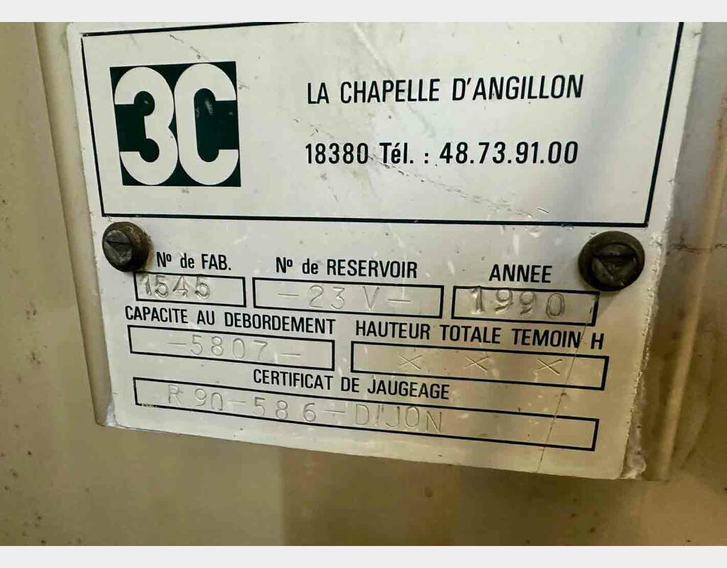 Cuve de Vinification ROTOMATIC - Horizontale sur pieds