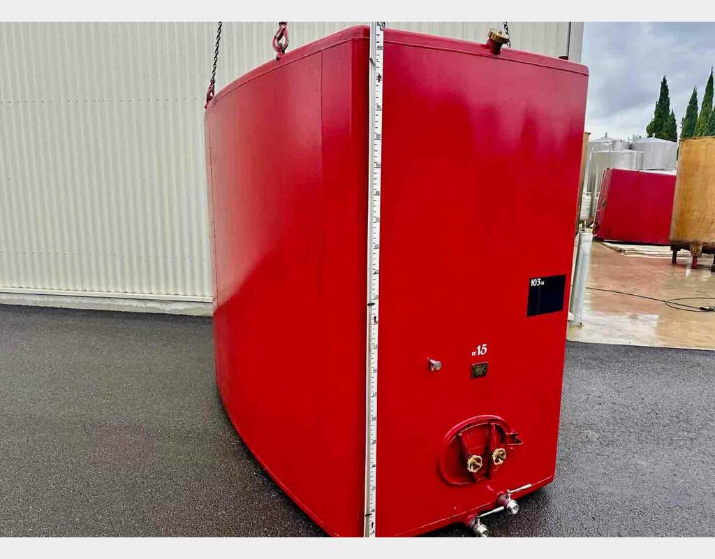 Cuve acier rev&ecirc;tu - Fond plat 103 HL (10 300 litres) BRAUTHITE