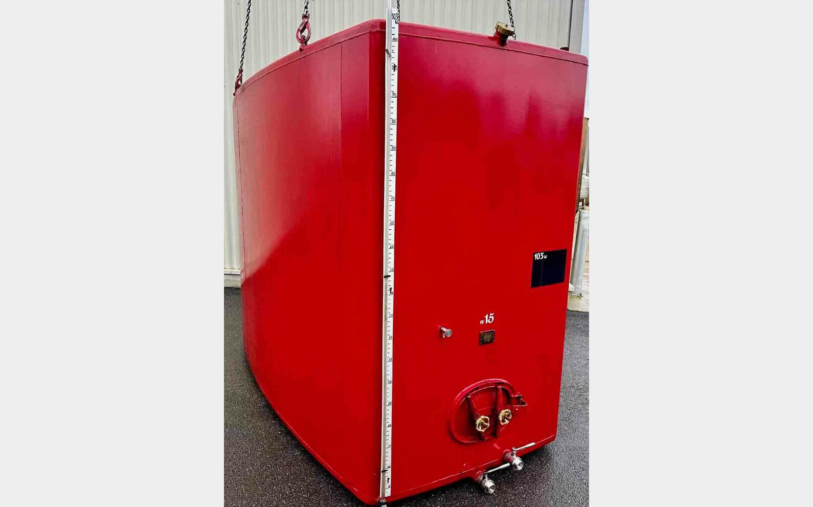 Cuve acier rev&ecirc;tu - Fond plat 103 HL (10 300 litres) BRAUTHITE