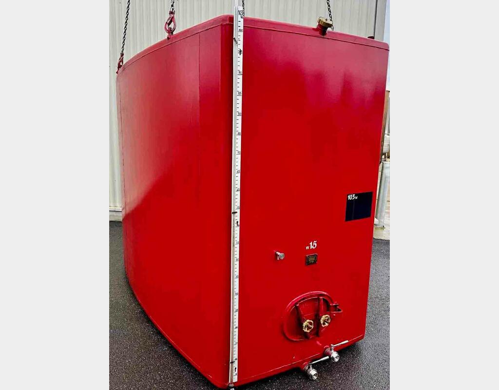 Cuve en acier rev&ecirc;tu - Fond plat