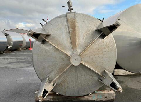 Cuve inox bouchonnée - Fond plat - Sur pieds