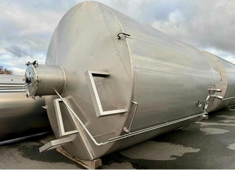 Cuve inox cylindrique verticale - sur pieds fermée