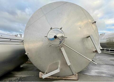 Cuve inox cylindrique verticale - sur pieds fermée