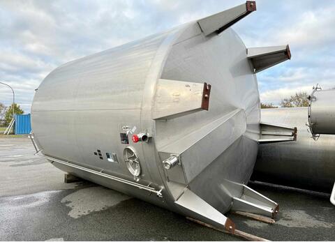 Cuve inox cylindrique verticale - sur pieds fermée