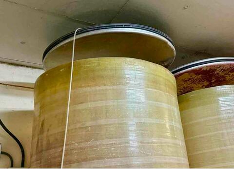 Fibreglass tank - Floating lid - Flat bottom with baffle