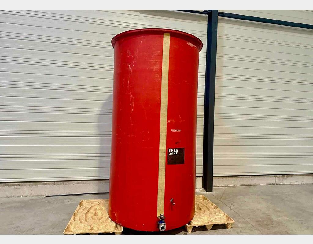 Fibreglass tank - Floating lid - Flat bottom