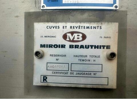 Cuve inox 304L 140 HL (14 000 litres) MIROIR BRAUTITE
