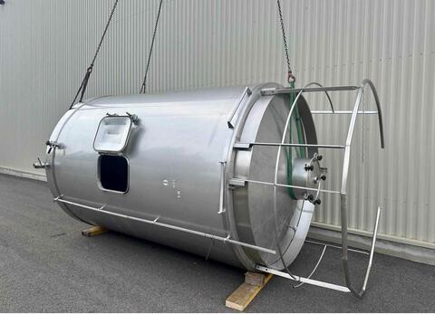 Vertical cylindrical stainless steel tank - On legs