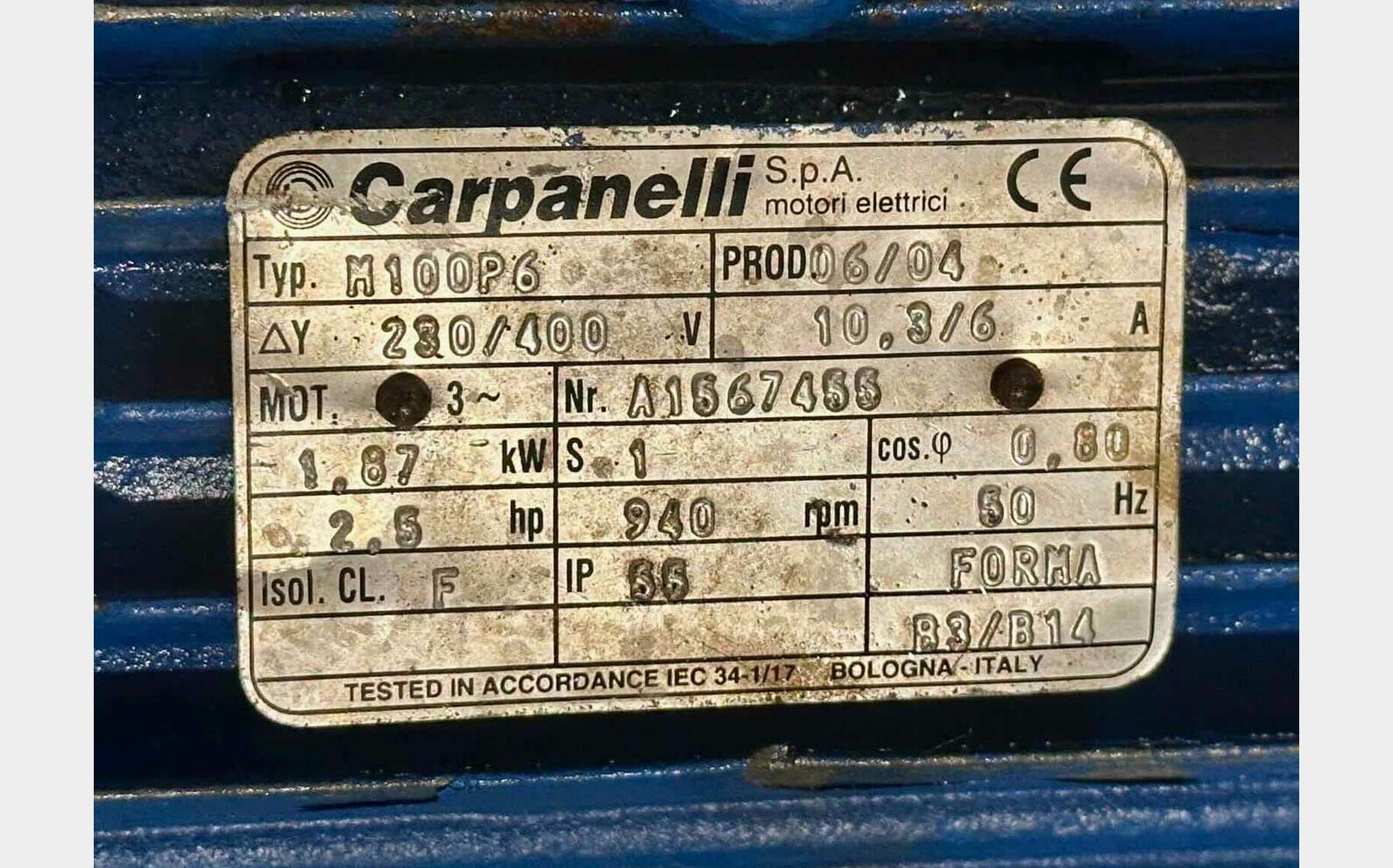 Pompe &agrave; impulseur inox CARPANELLI