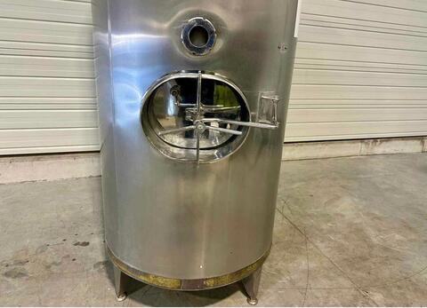 Cuve inox double parois - Fond plat sur pieds