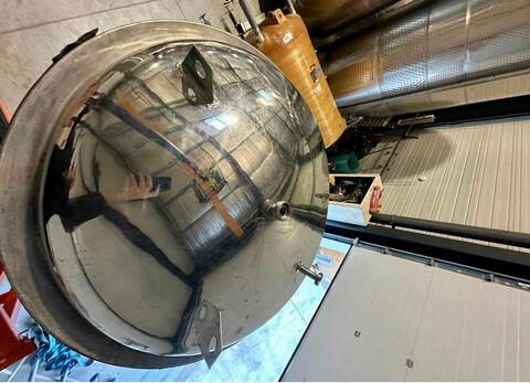 Cuve inox double parois - Fond plat sur pieds