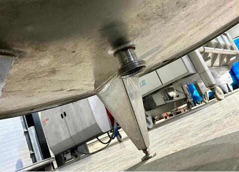 Cuve inox double parois - Fond plat sur pieds