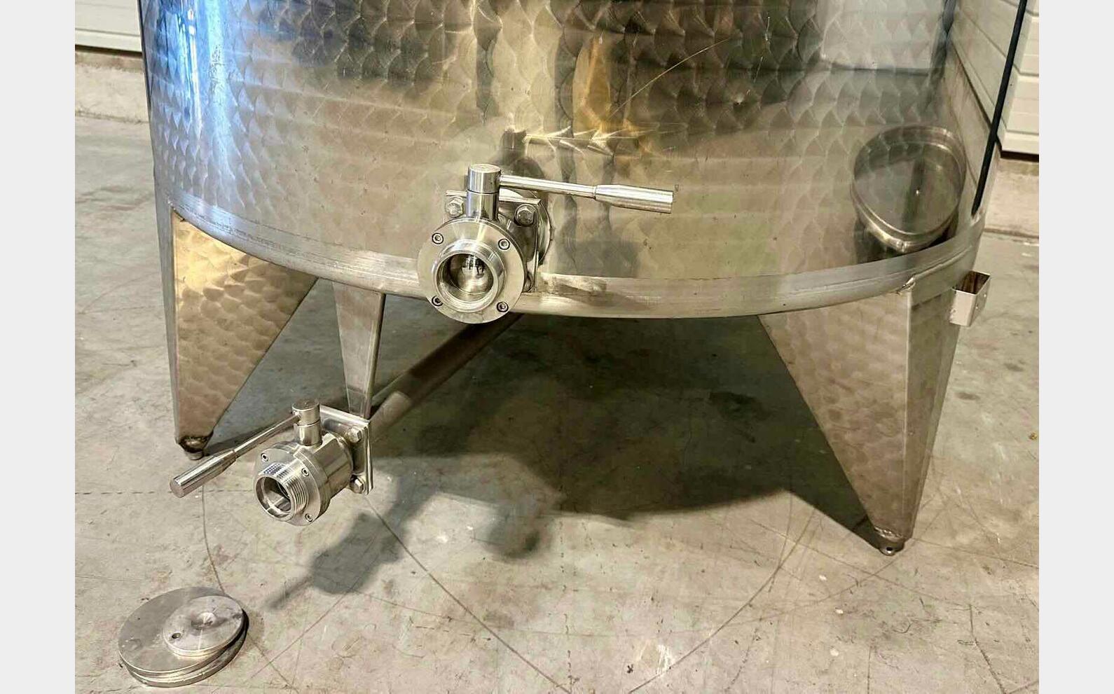 Cuve inox ouverte - Fond conique 23 HL (2 300 litres) MARCHISIO
