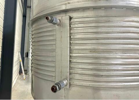 Cuve Inox de mélange double helice tri - Avec circuit coquillé sur pieds