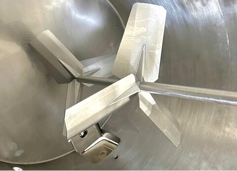 Cuve Inox de mélange double helice tri - Avec circuit coquillé sur pieds