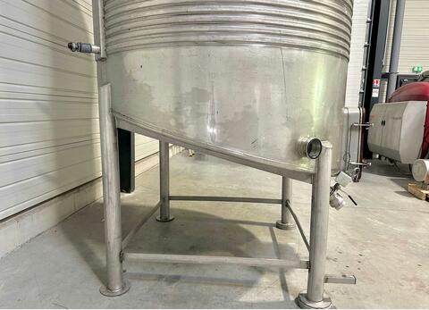 Cuve Inox de mélange double helice tri - Avec circuit coquillé sur pieds