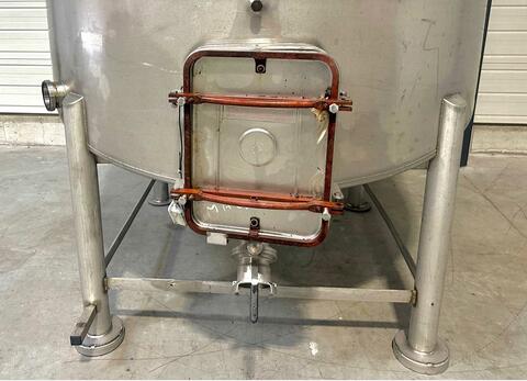 Cuve Inox de mélange double helice tri - Avec circuit coquillé sur pieds