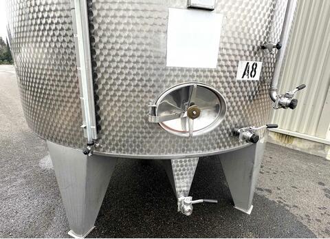 Cuve inox 304- Compartimentée - fond conique sur pieds