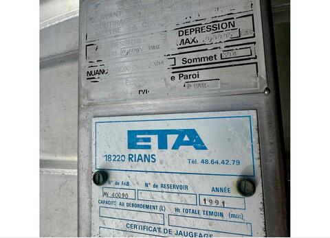 Stainless steel tank - Shell circuit 139 HL (13 900 litres) ETA