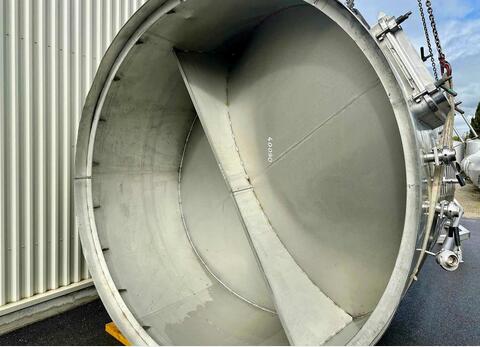 Stainless steel tank - Shell circuit - Flat sloping bottom