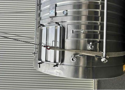 Stainless steel tank - Shell circuit - Flat sloping bottom