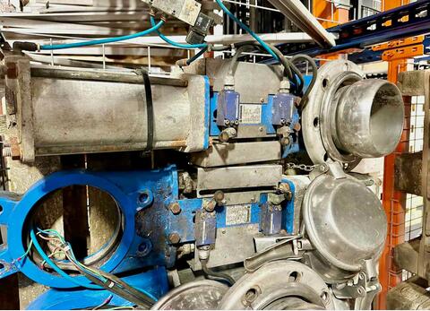 Vanne à guillotine - Verin pneumatique