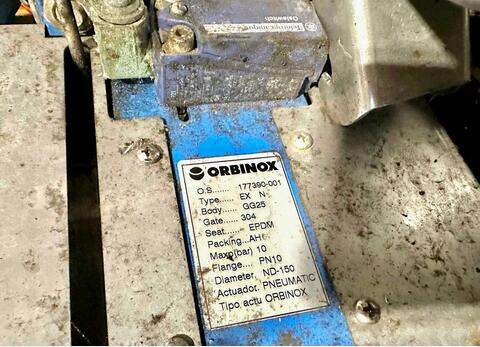 Vanne à guillotine - Verin pneumatique