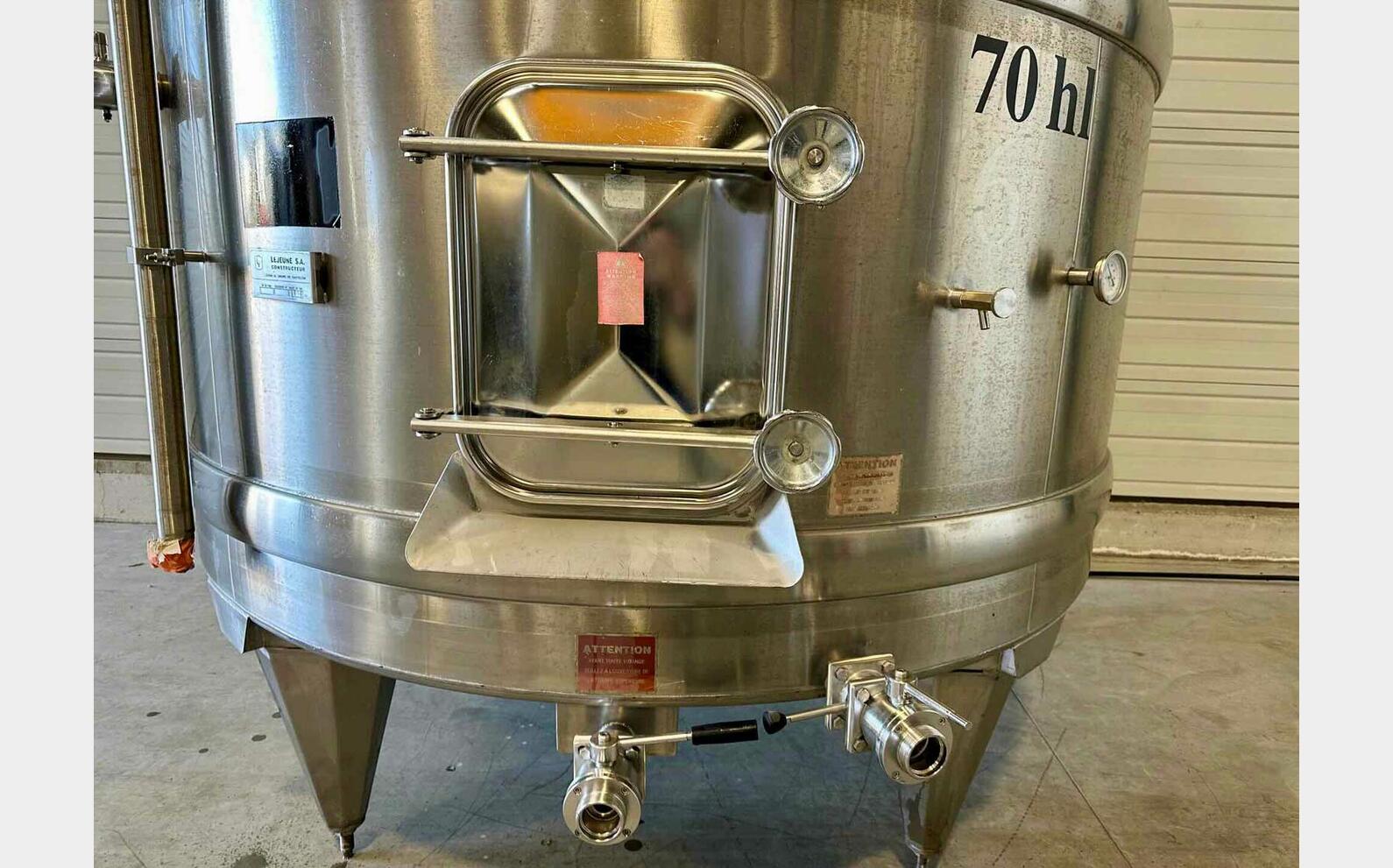 Stainless steel tank - Shell circuit 70 HL (7 000 litres) LEJEUNE