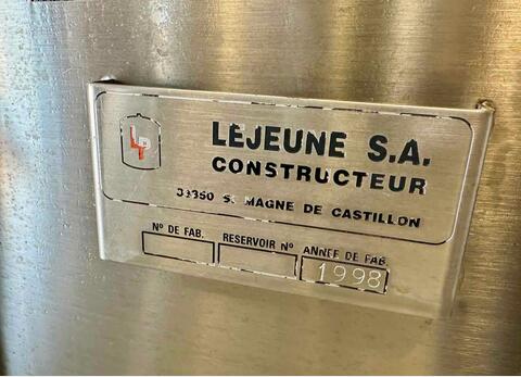 Stainless steel tank - Shell circuit - Conical base on legs