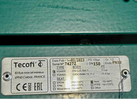 Vanne guillotine - Verin pneumatique TECOFI
