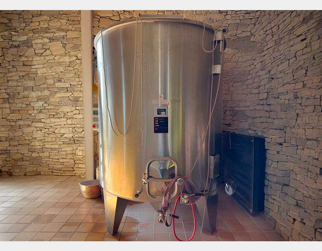 Cuve inox 304 chapeau flottant - cuve stockage alimentaire