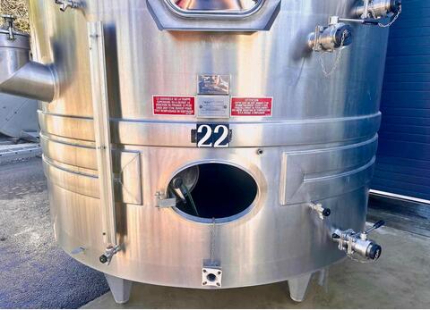 Cuve inox316L Thermor&eacute;gul&eacute;e pigeage 91 hl + 47 hl = 138 hl (13 800 litres) PIERRE GUERIN
