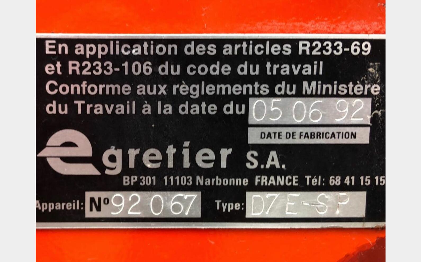 Pompe &agrave; marc EGRETTIER PU0118