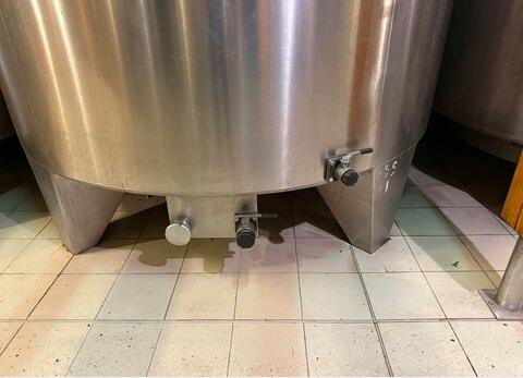 Cuve inox 304 fond plat boitard sur pied - Cuve alimentaire de stockage