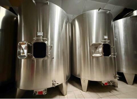 Cuve inox 304 fond plat boitard sur pied - Cuve alimentaire de stockage