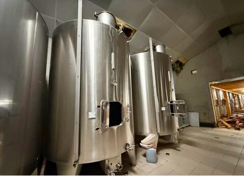 Cuve inox 304 fond plat boitard sur pied - Cuve alimentaire de stockage