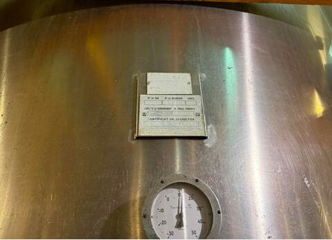 Cuve inox 304 fond plat boitard sur pied - Cuve alimentaire de stockage