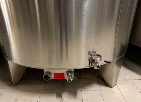 Cuve inox 304 fond plat boitard sur pied - Cuve alimentaire de stockage