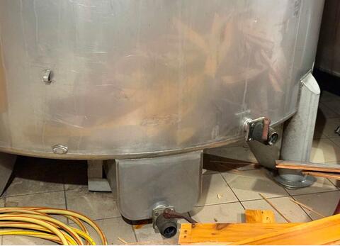 Cuve inox 304 fond plat boitard sur pied - Cuve alimentaire de stockage