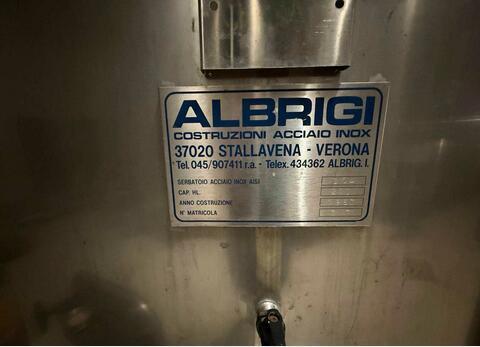Cuve inox - Fond conique sur pieds 208 HL (20 800 litres) ALBRIGI