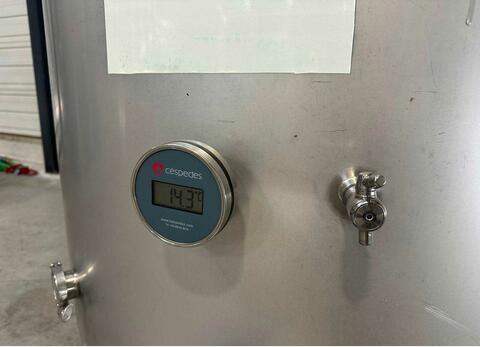 Cuve inox 304 fond conique sur pieds 10 HL (1 000 litres) CESPEDES