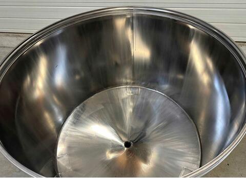 Cuve inox 304 ouverte fond conique - Cuve de fermentation alimentaire