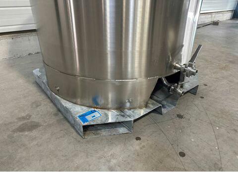 Cuve inox 304 ouverte sur chassis - Cuve de stockage alimentaire