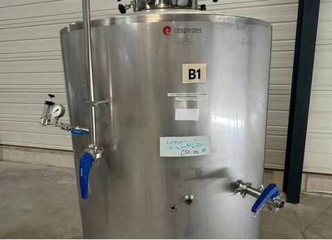 Temperature-controlled, pressurisable 304 stainless steel tank 10 HL (1,000 litres) CESPEDES
