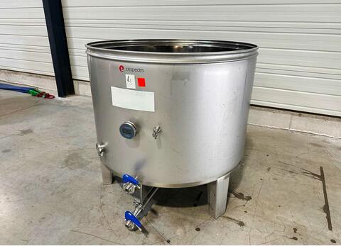 Cuve inox 304 ouverte fond conique - Cuve de fermentation alimentaire